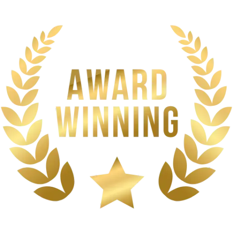 Golden award-winning laurel wreath trust badge for Deck Builders East Auckland.