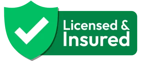 Green security shield trust badge verifying credentials for Deck Builders East Auckland.
